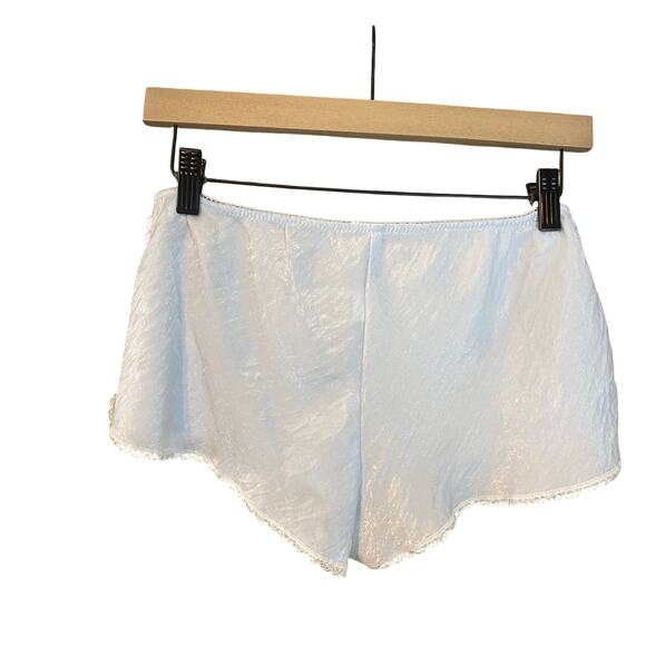 In Bloom by Jonquil Icy Blue Lace Satin Cami Shorts Set M Bridal Sleepwear - Picture 7 of 10